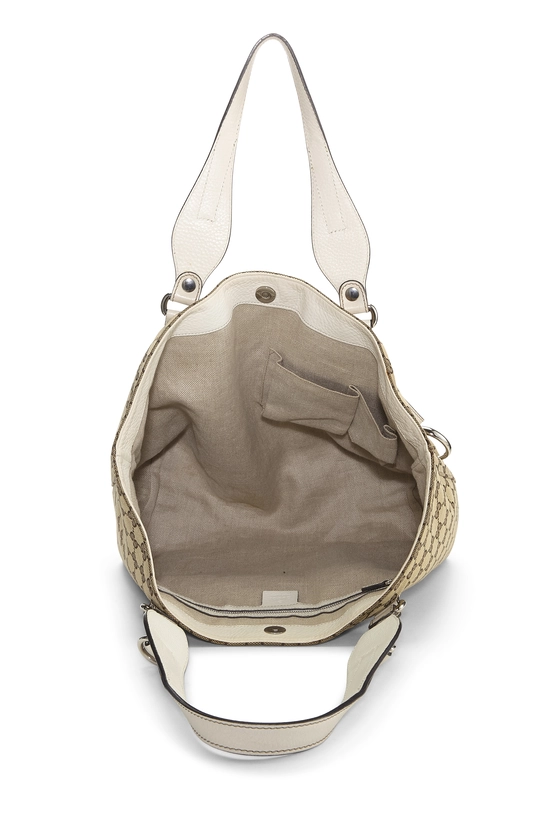 White Original GG Canvas Icon Bit Tote, , large image number 5