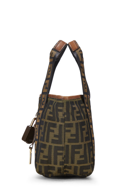 Fendi Handbag, Zucca, Canvas and Leather Mini Tote Bag Brown