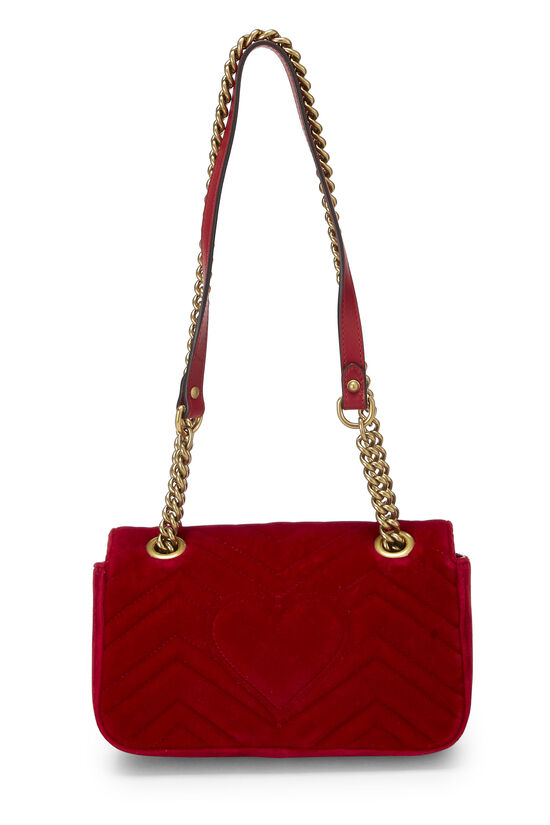 Red Velvet GG Marmont Shoulder Bag Mini, , large image number 3