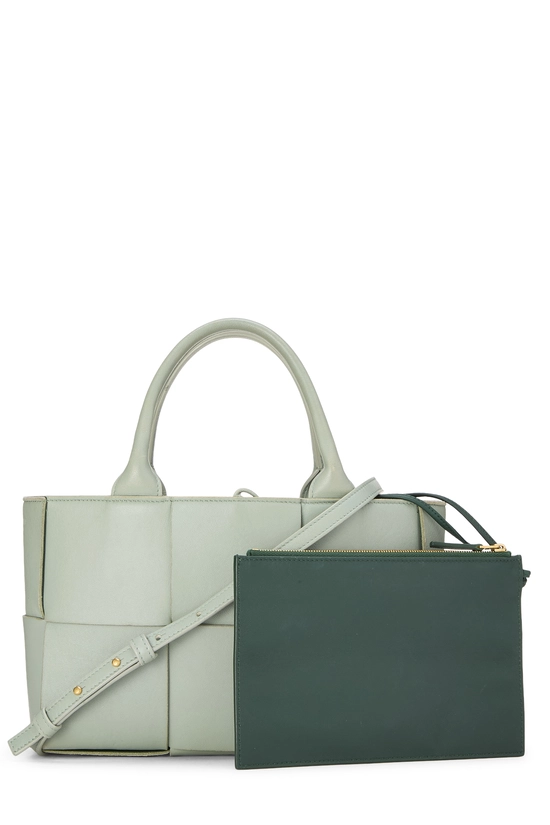 Green Calfskin Maxi Intrecciato Arco Tote Mini, , large image number 3