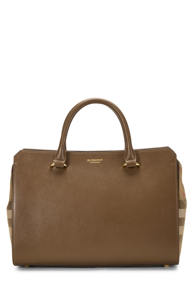 Burberry Brown Leather Banwell Tote Small