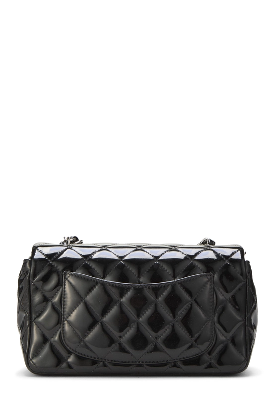 Black Quilted Patent Leather Half Flap Mini, , large image number 3