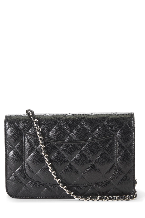 Black Caviar Classic Quilted Wallet On Chain (WOC), , large image number 3