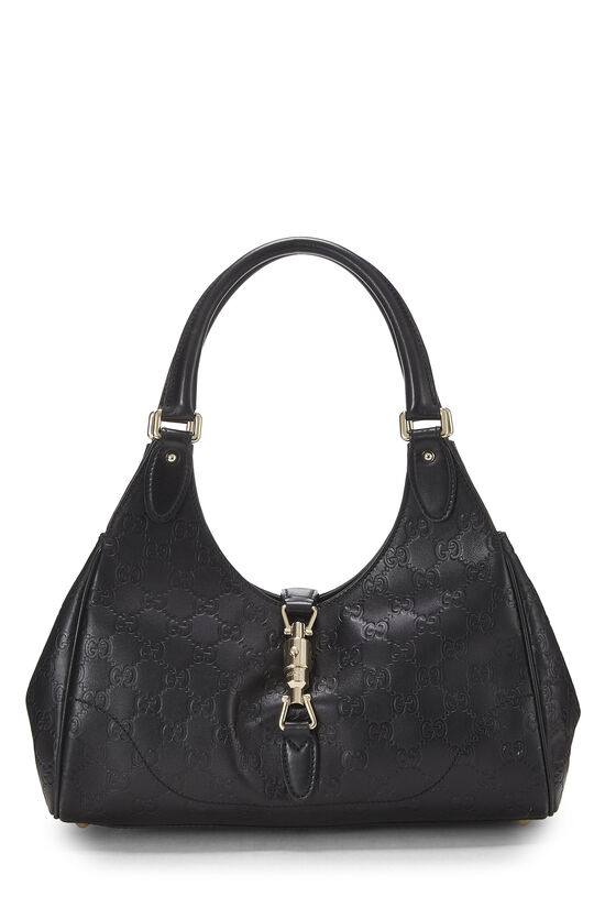 Black Guccissima Leather Bardot Bag, , large image number 0