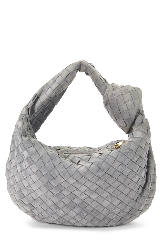 Grey Intrecciato Suede Teen Jodie, , large image number 3