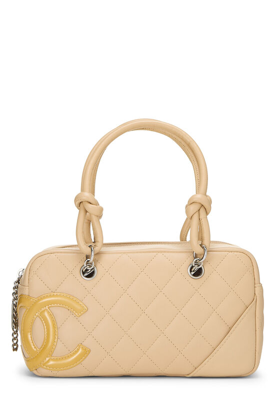 Beige Lambskin Cambon Bowler Mini, , large image number 0