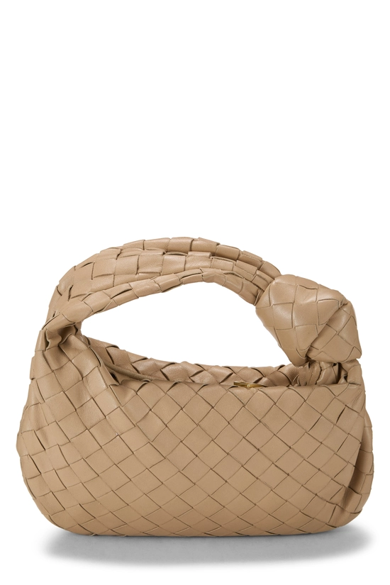 Beige Intrecciato Leather Jodie Mini, , large image number 3