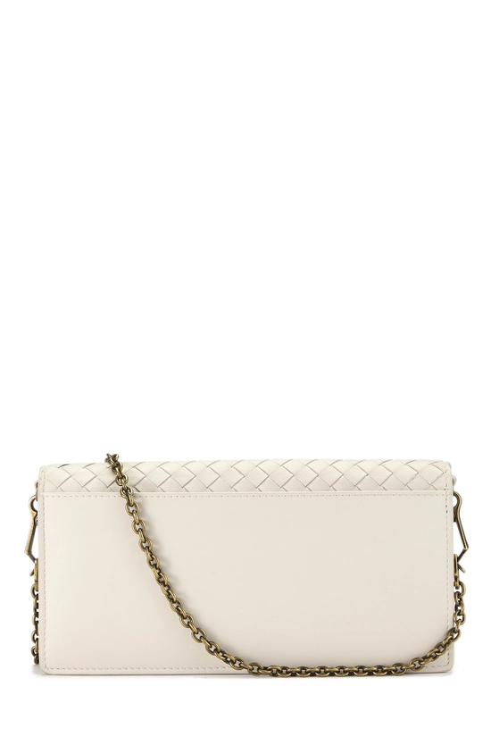 White Intrecciato Wallet On Chain (WOC), , large image number 2