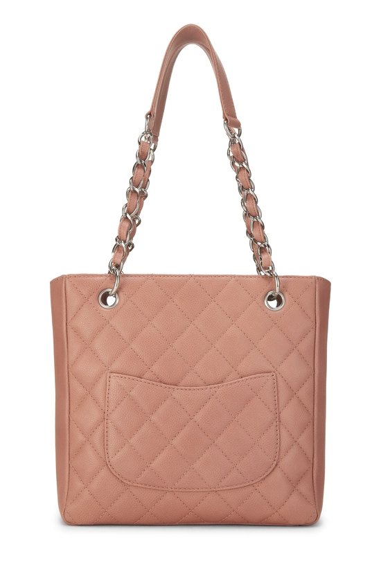 Pink Quilted Caviar Petite Shopping Tote (PST), , large image number 3