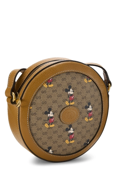 Gucci Gucci x Disney Brown GG Supreme Canvas Mickey Mouse Round Crossbody — photo 2