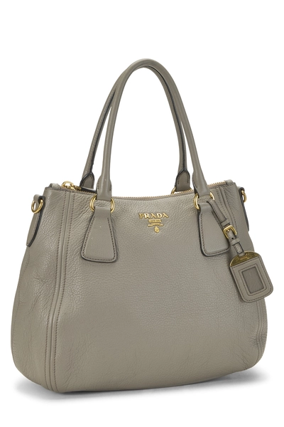 Prada Grey Vitello Daino Convertible Handbag — photo 2