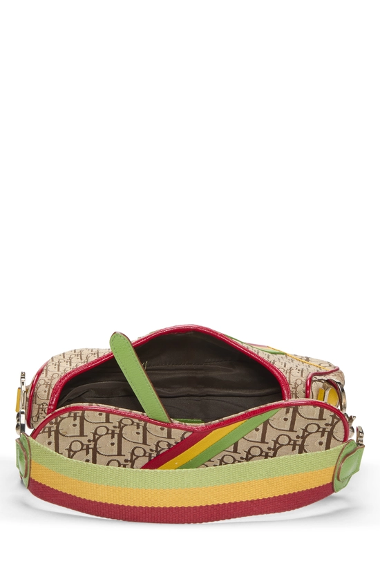 Multicolor Trotter Canvas Rasta Saddle Bag, , large image number 5