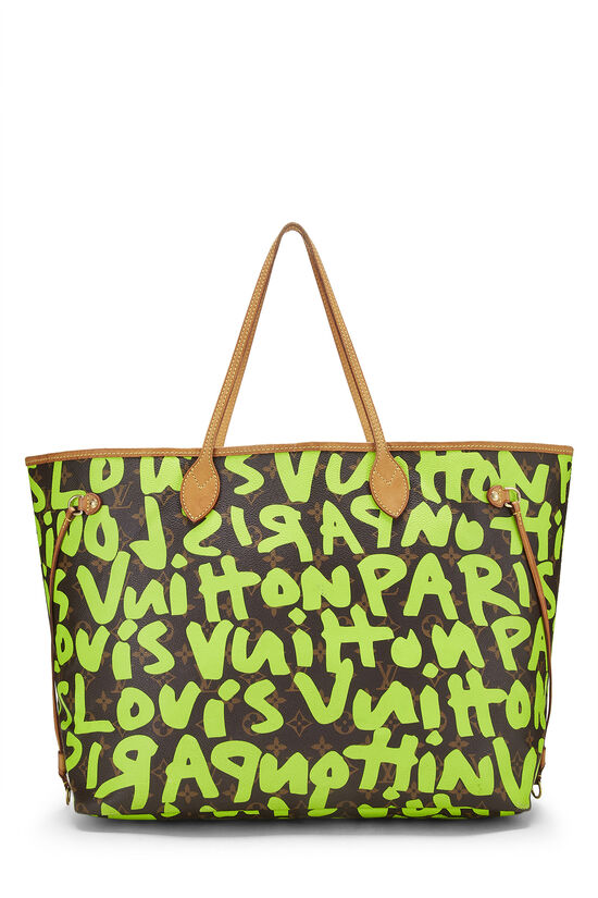 Stephen Sprouse x Louis Vuitton Green Graffiti Neverfull GM, , large image number 0