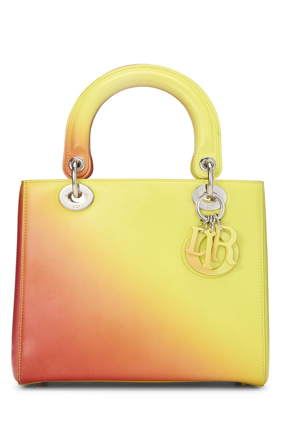 Yellow & Red Ombr&eacute; Calfskin Lady Dior Medium, , large image number 0