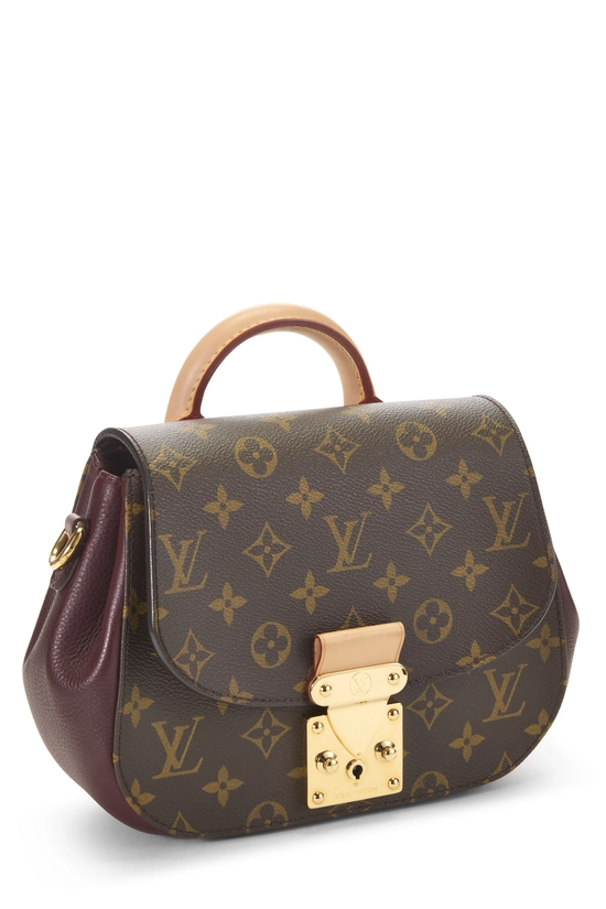 Burgundy Monogram Canvas Eden PM, , large image number 1