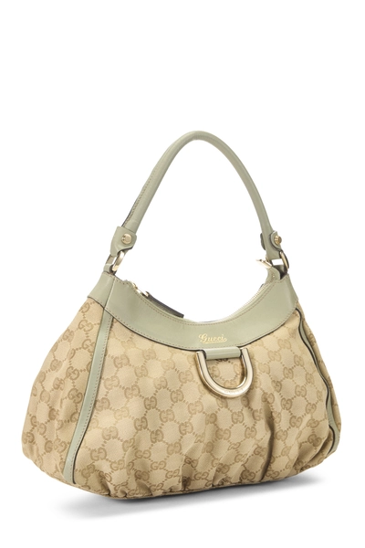 Gucci Green Original GG Canvas D-Ring Abbey Shoulder Bag Small — photo 2