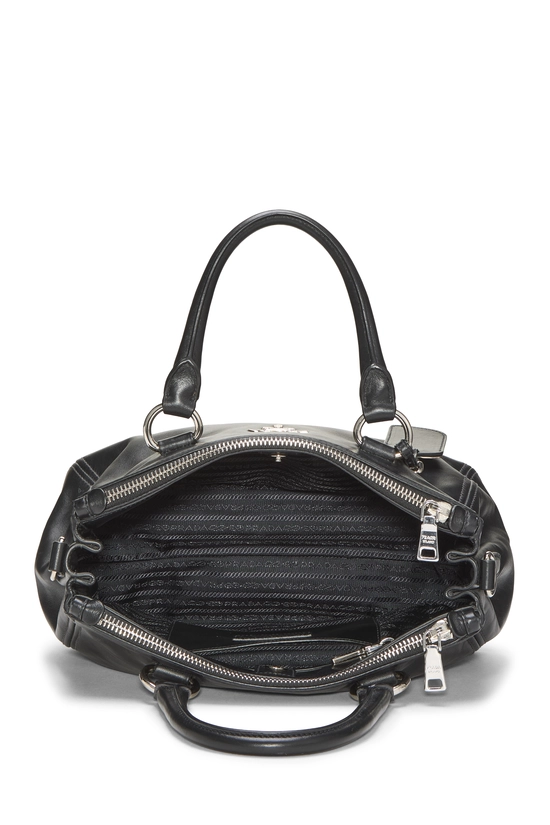 Black Calfskin Double Zip Handbag Medium, , large image number 5