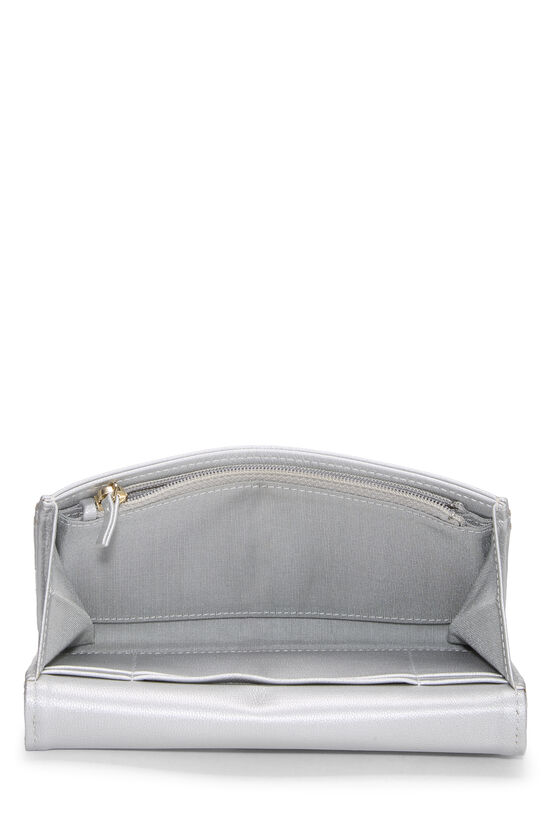 Silver Quilted Lambskin 19 Flap Wallet, , large image number 3