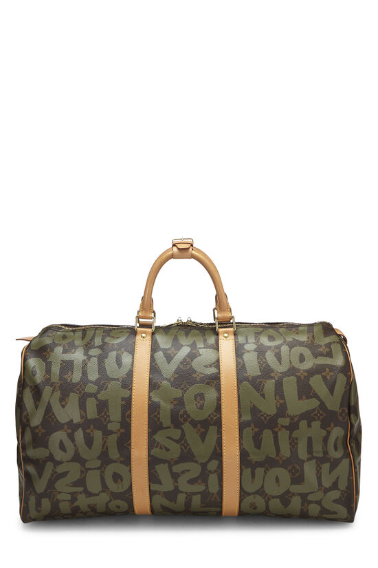 Louis Vuitton Keepall Bandouliere 50 Monogram Graffiti Duffle Bag
