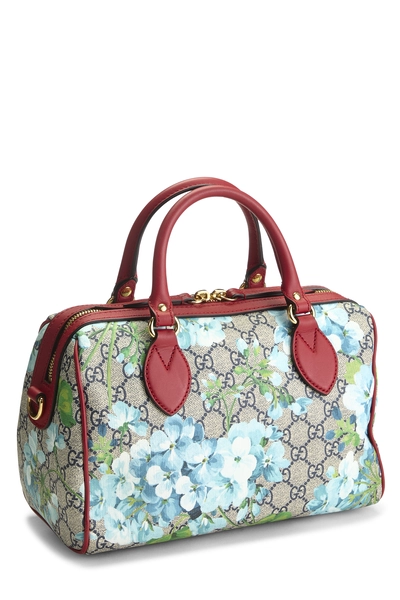 Red GG Supreme Canvas Blooms Boston Small, , large