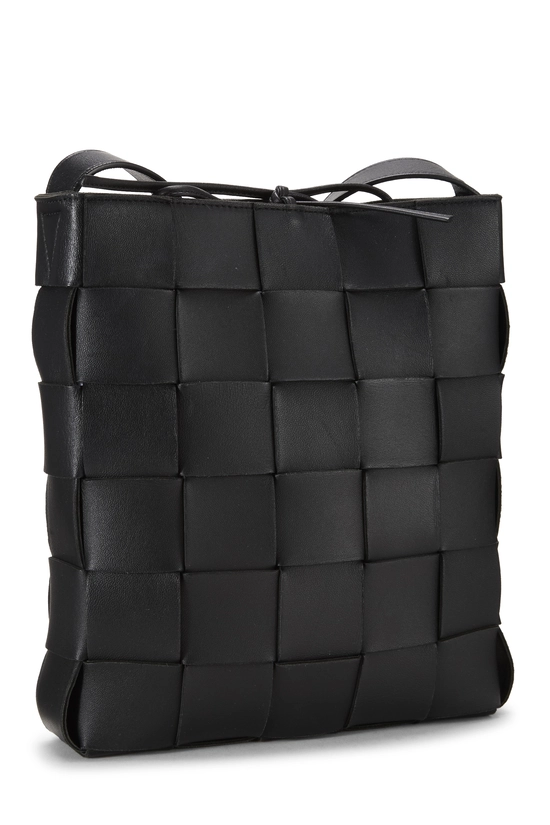 Black Maxi Intrecciato Cassette Messenger, , large image number 1