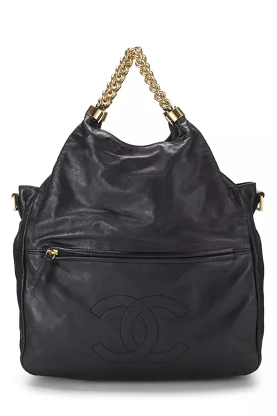 Black Lambskin Rodeo Drive Tote Medium