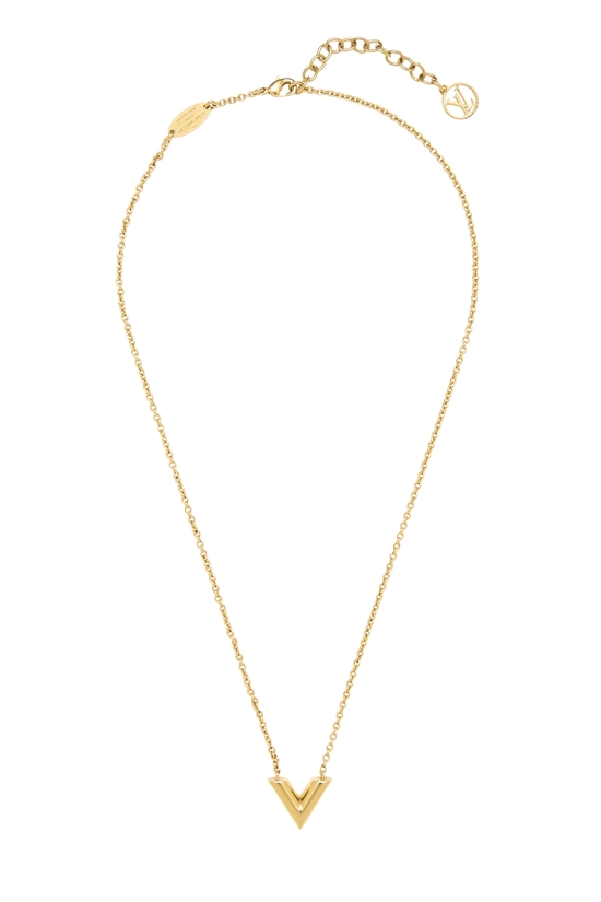 Gold Essential V Necklace, , large image number 0