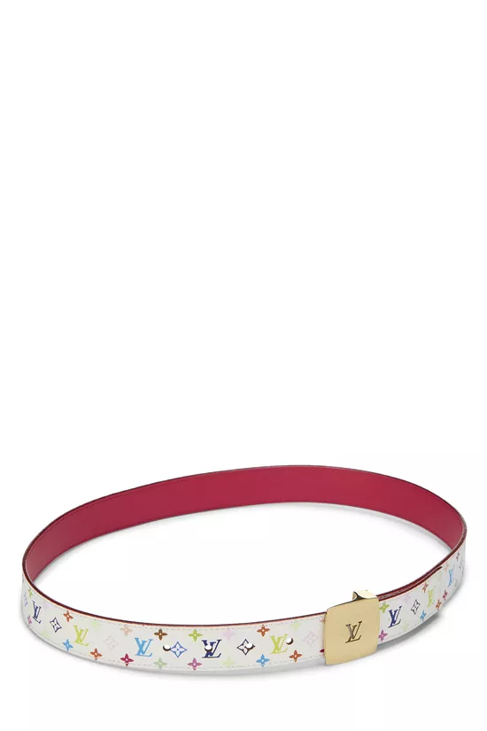 Takashi Murakami X Louis Vuitton Black Monogram Multicolore Ceinture 80	, , large image number 1