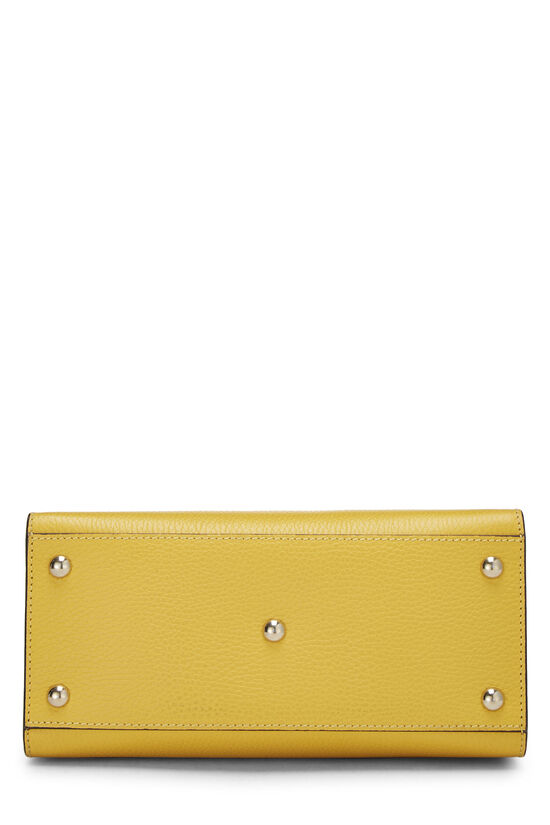 Yellow Grained Leather Soho Handbag, , large image number 4