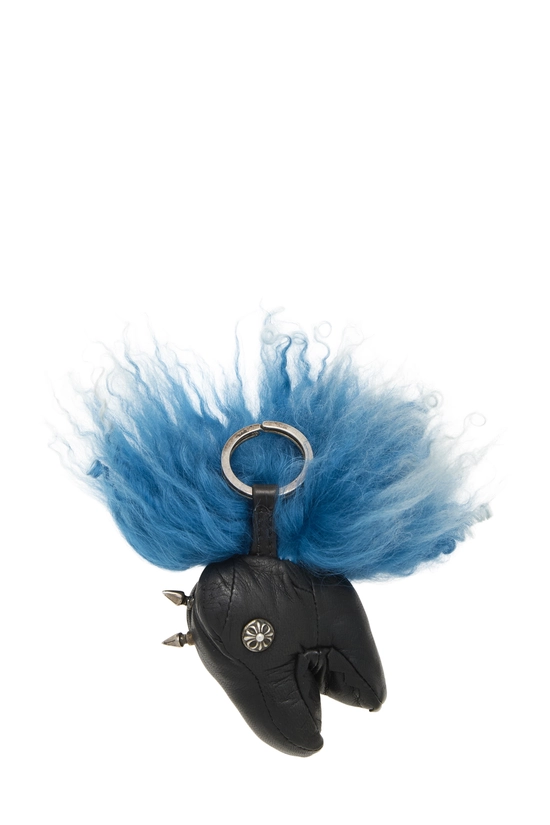 Black Leather Dinosaur Keychain, , large image number 0