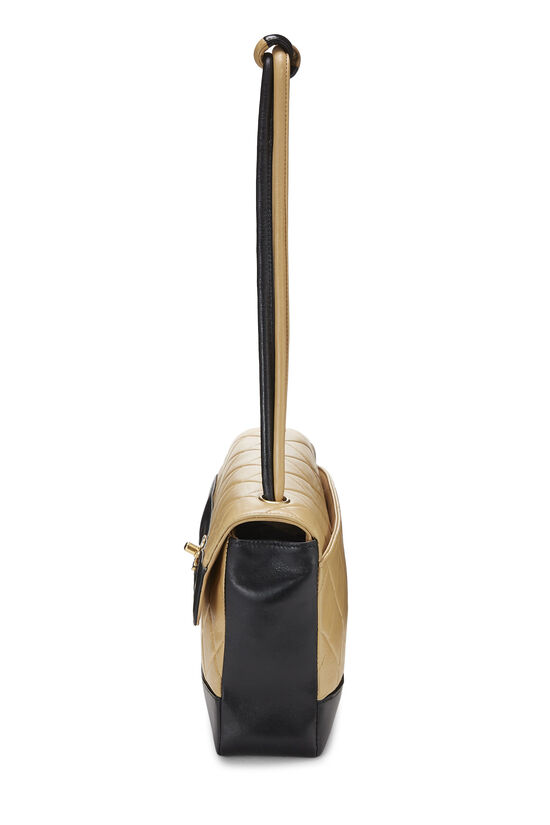 Chanel Beige & Black Lambskin Knotted Shoulder Bag Q6B0591IMB010