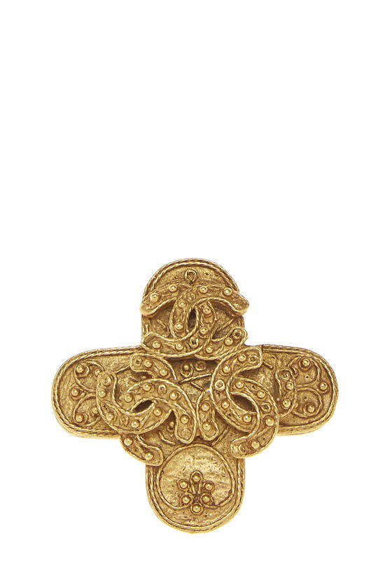 Gold Filigree 3 'CC' Pin, , large image number 0