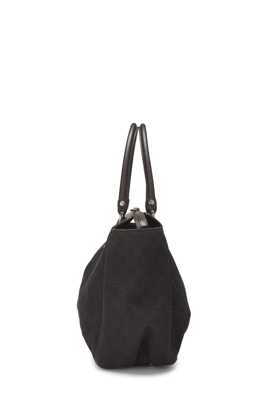 Brown GG Canvas D-Ring Abbey Zip Tote, , large image number 2