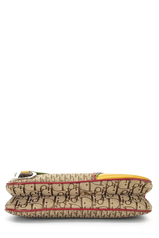 Multicolor Trotter Canvas Rasta Double Saddle Bag, , large image number 4