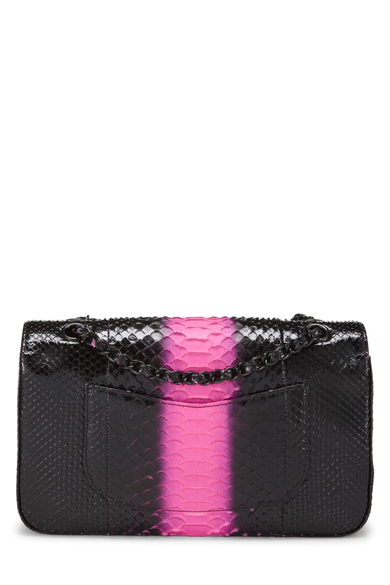 Black & Pink Python Classic Double Flap Medium, , large image number 3