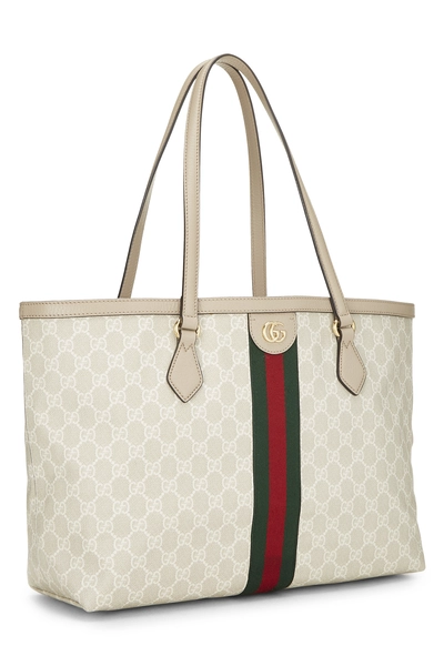 Beige GG Supreme Canvas Ophidia Tote Medium, , large