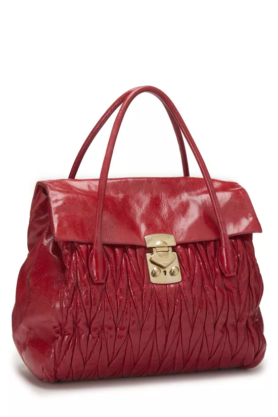 Red Nappa Convertible Handbag, , large image number 1