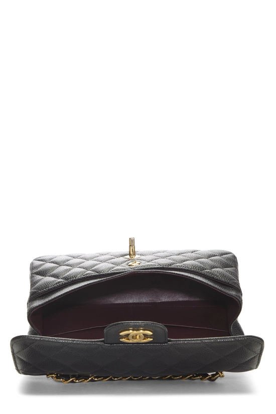 Black Quilted Caviar Classic Double Flap Small, , large image number 5
