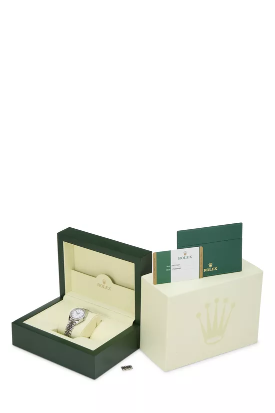 18K White Gold & Stainless Steel Roman Diamond Datejust 279384 28mm, , large image number 1