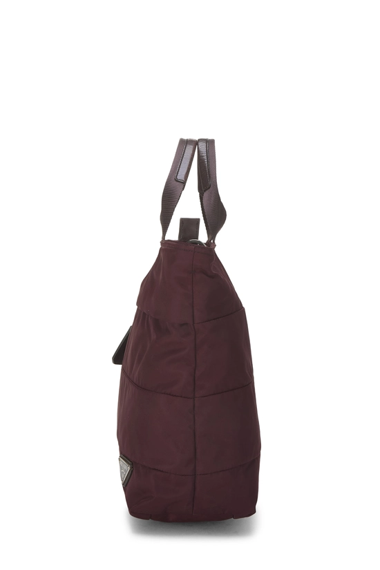 Burgundy Nylon Convertible Handbag, , large image number 2
