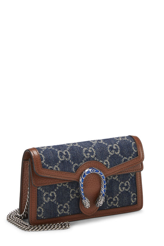 Blue GG Denim Dionysus Shoulder Bag Mini, , large image number 1