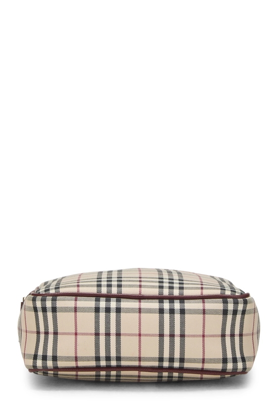 Burgundy House Check Jacquard Crossbody Medium, , large image number 4