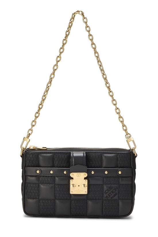 Black Damier Quilted Leather Pochette Troca, , large image number 0