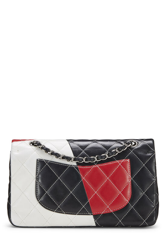 Red & Colorblock Quilted Lambskin Classic Double Flap Medium, , large image number 3