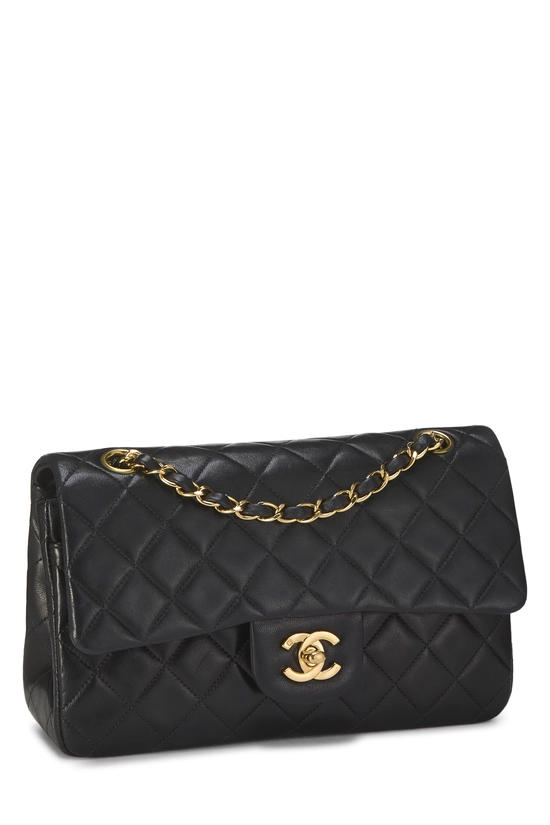 Black Quilted Lambskin Classic Double Flap Small, , large image number 1
