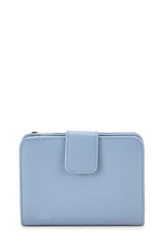 Blue Saffiano Zip Around Compact Wallet, , large image number 2