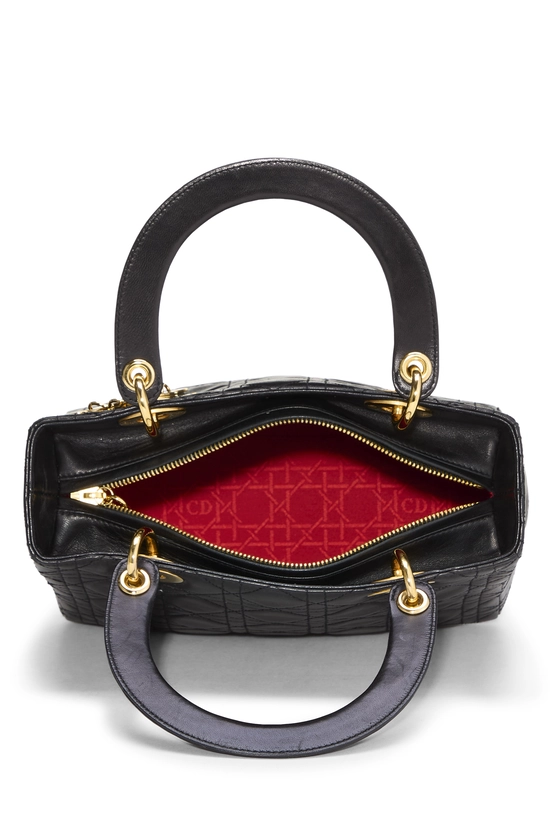 Black Cannage Quilted Lambskin Lady Dior Medium, , large image number 5