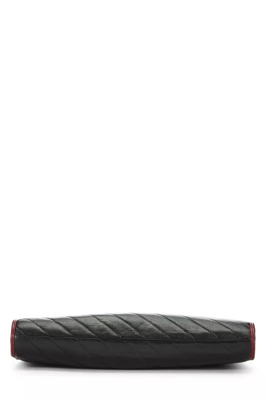 Black Leather GG Marmont Shoulder Bag , , large image number 4