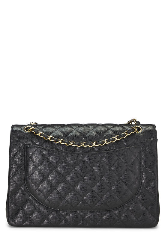 Black Quilted Caviar New Classic Double Flap Maxi, , large image number 3