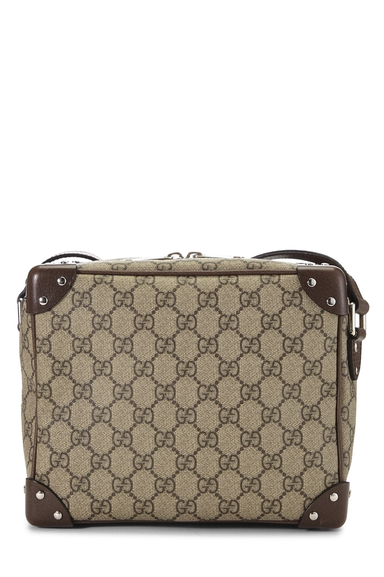 Brown GG Supreme Canvas Studded Square Shoulder Bag, , large image number 0